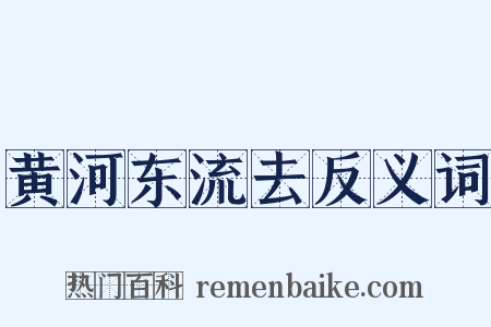 黄河东流去反义词是什么意思的图片